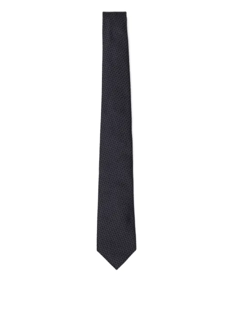 Giorgio Armani geometric-print silk tie