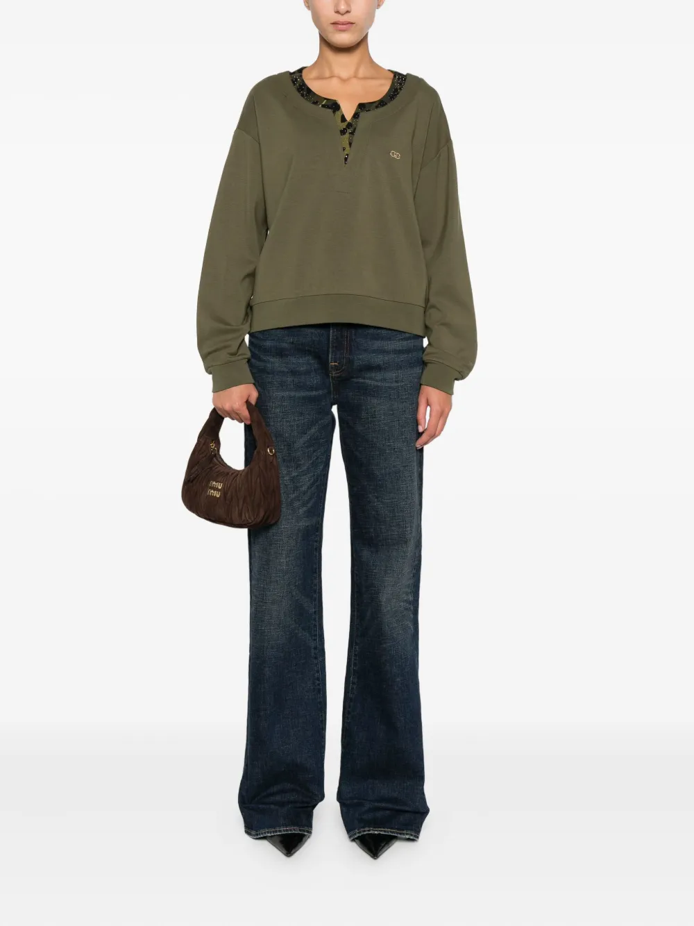 LIU JO leopard-print embellished jumper | Knitted Sweaters | Image 2
