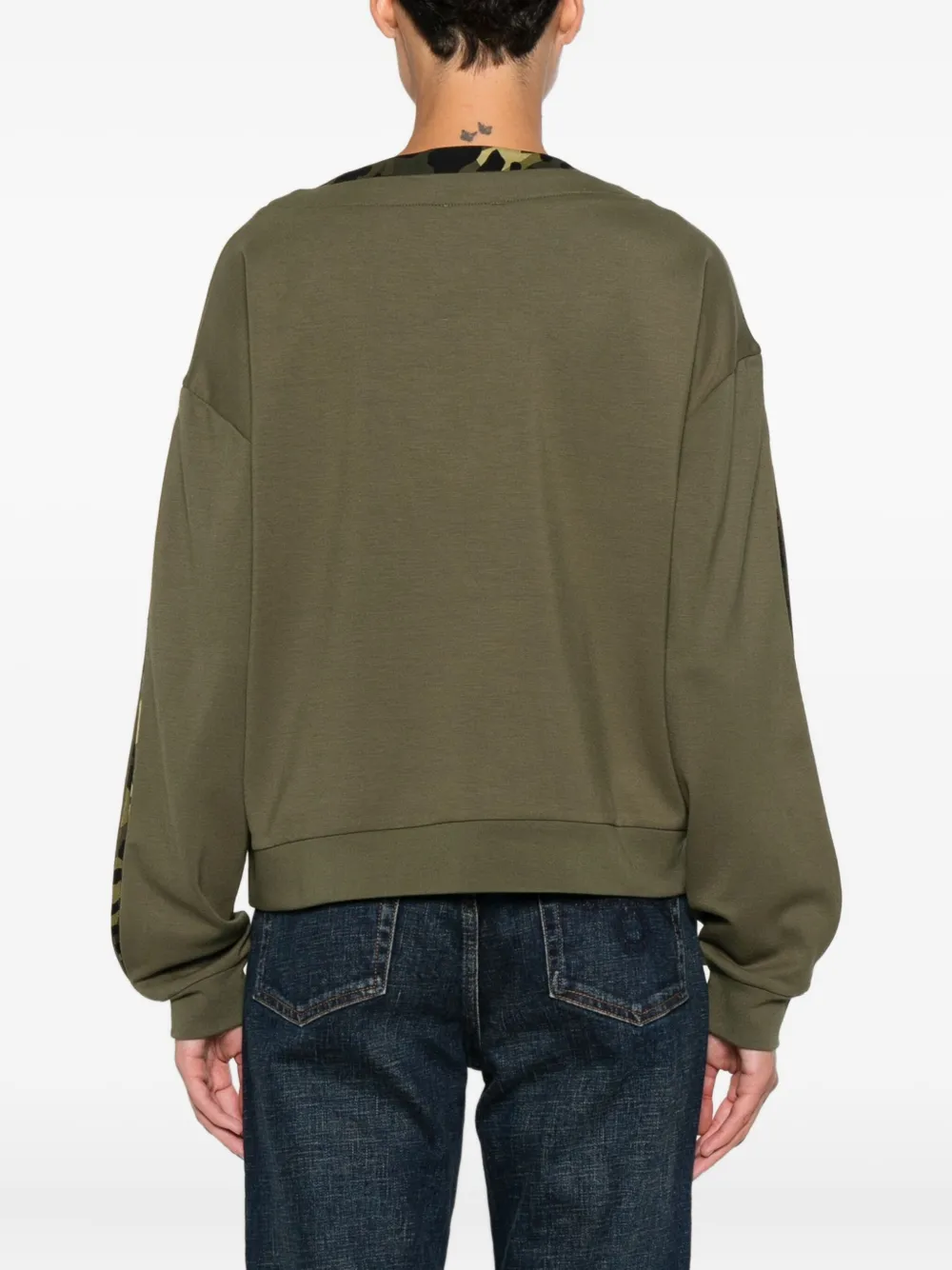 Liu •jo Leopard-print Embellished Jumper In Green
