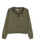 LIU JO leopard-print embellished jumper - Green