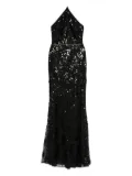 Elie Saab halter-neck sequin dress - Black
