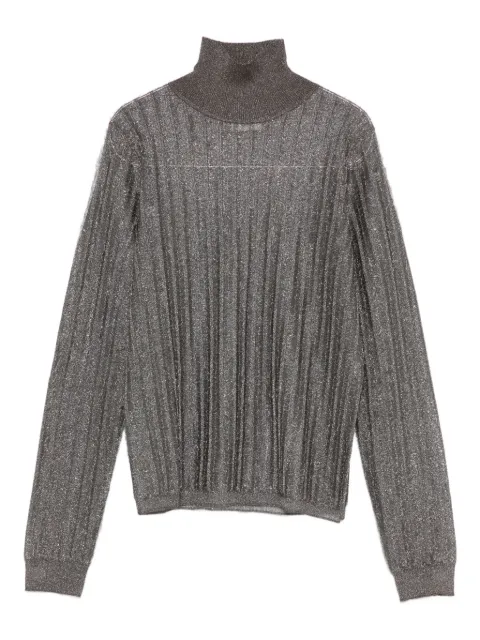 Alysi ribbed metallic top