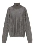 Alysi ribbed metallic top - Grey