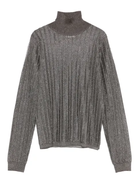 Alysi ribbed metallic top