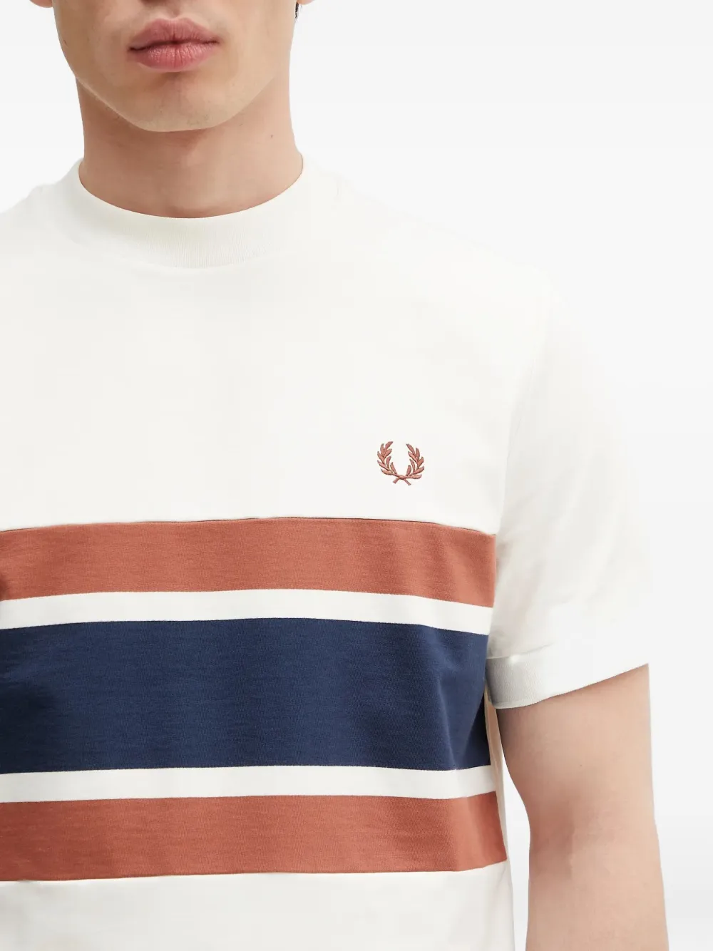 Fred Perry T-shirt met geborduurd logo Beige