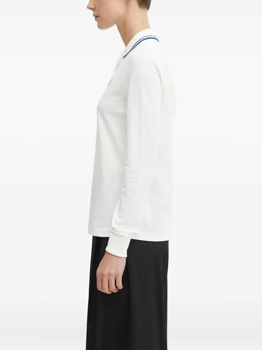Fred Perry logo-embroidered polo top - Wit