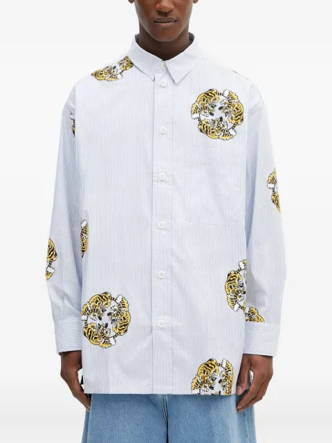 Kenzo t-shirt rayé à imprimé tigre