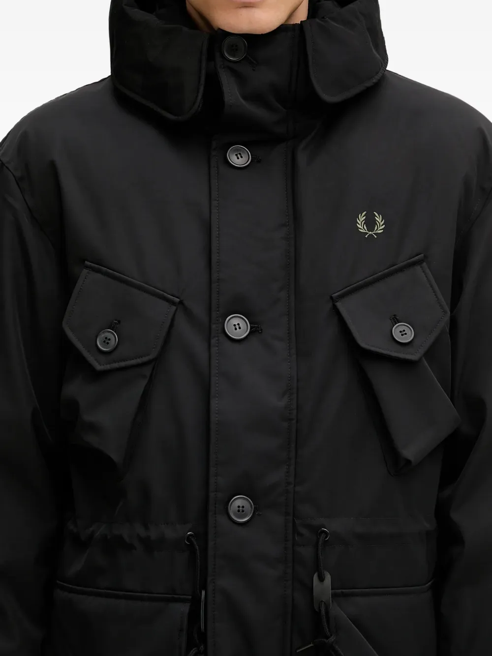 Fred Perry Jack met geborduurd logo Zwart