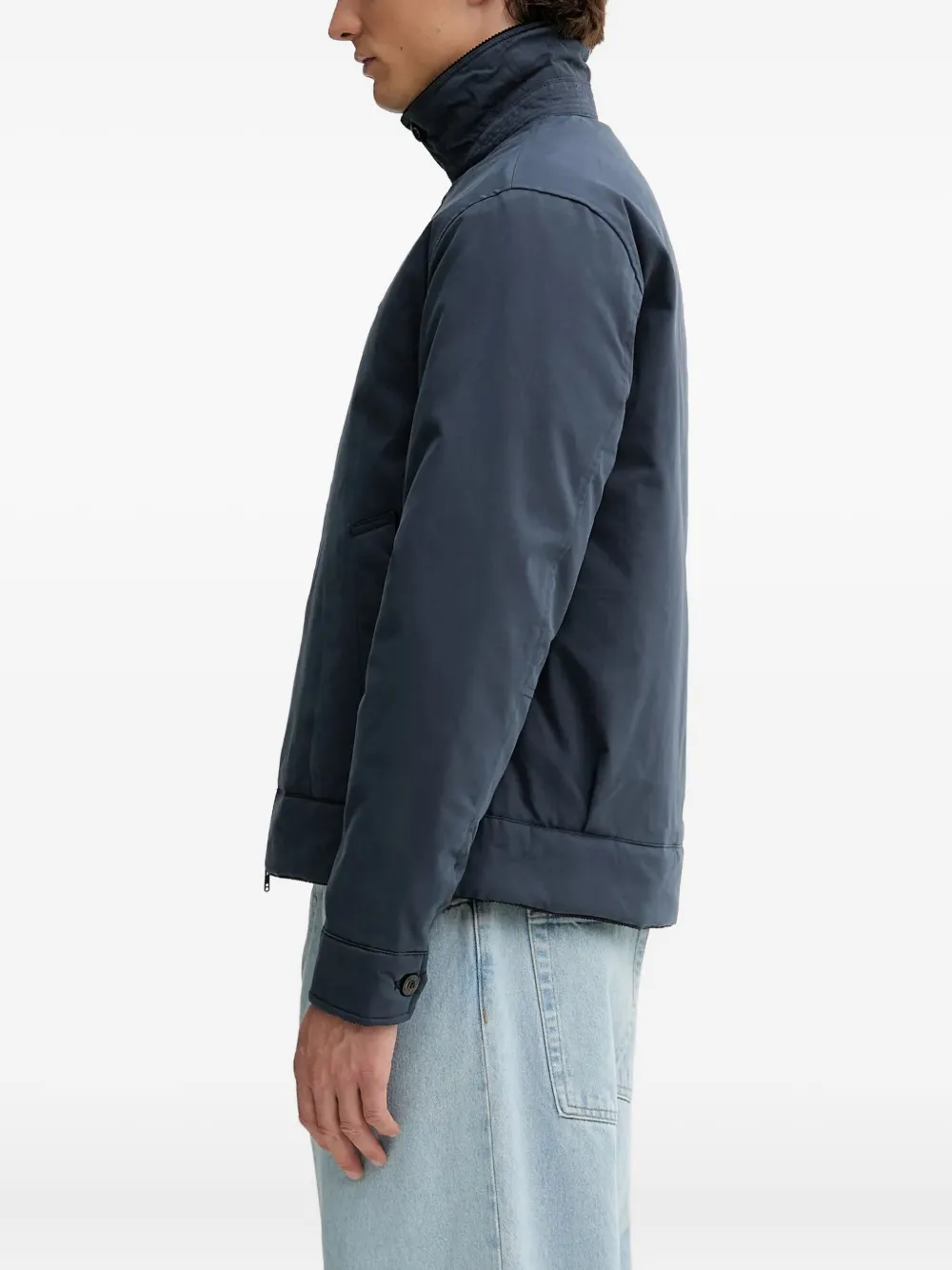 Fred Perry Logo-embroidered Jacket In Blue