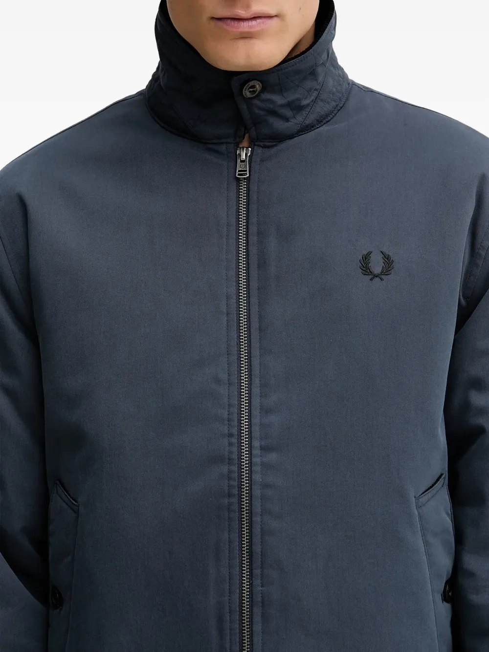 Fred Perry Logo-embroidered Jacket In Blue