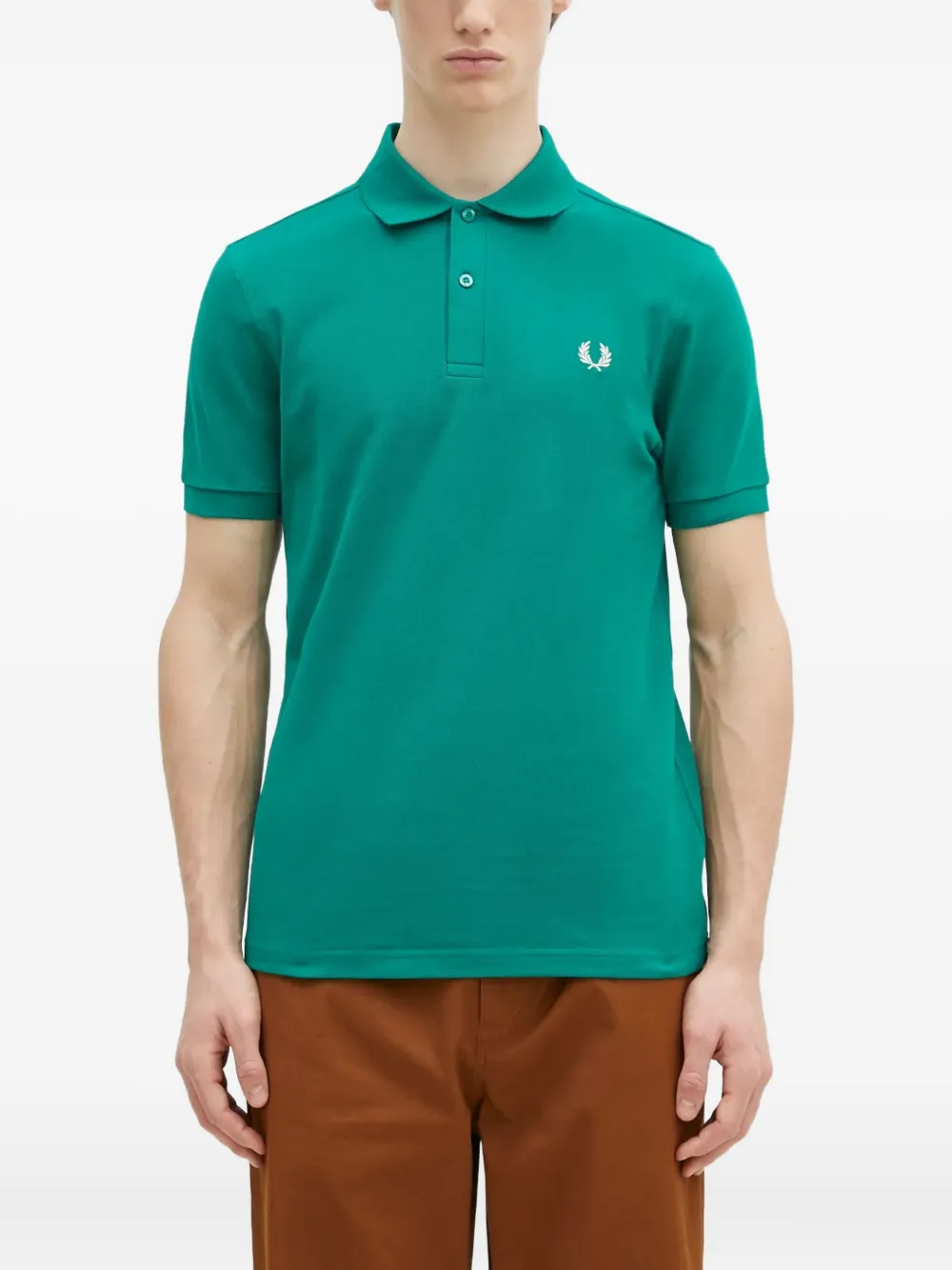 Fred Perry playera tipo polo con logo bordado | verde | Image 1