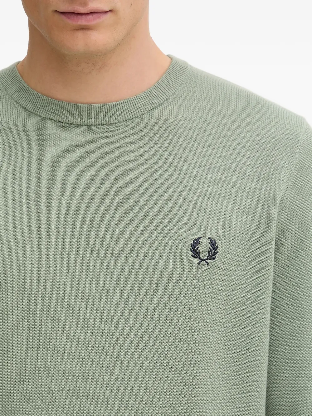 Fred Perry Logo-embroidered Sweater In Green