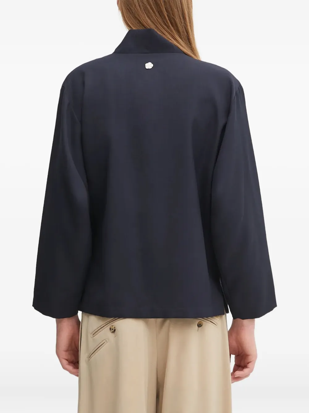 Kenzo Jack met gestrikte taille en bloemdetail Blauw