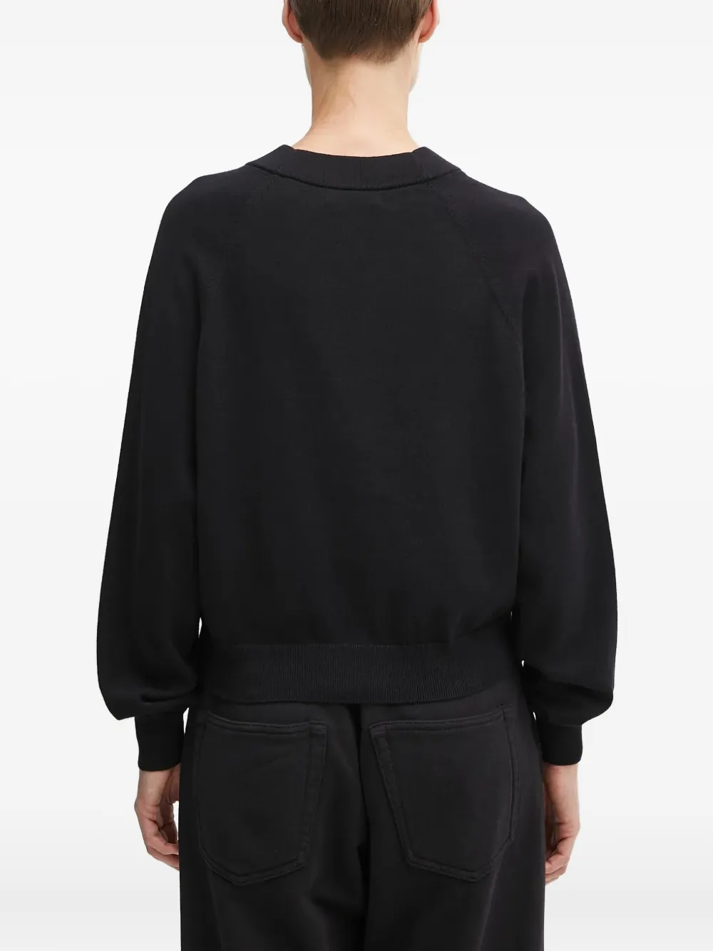 Fred Perry Logo-embroidered Cardigan In Black