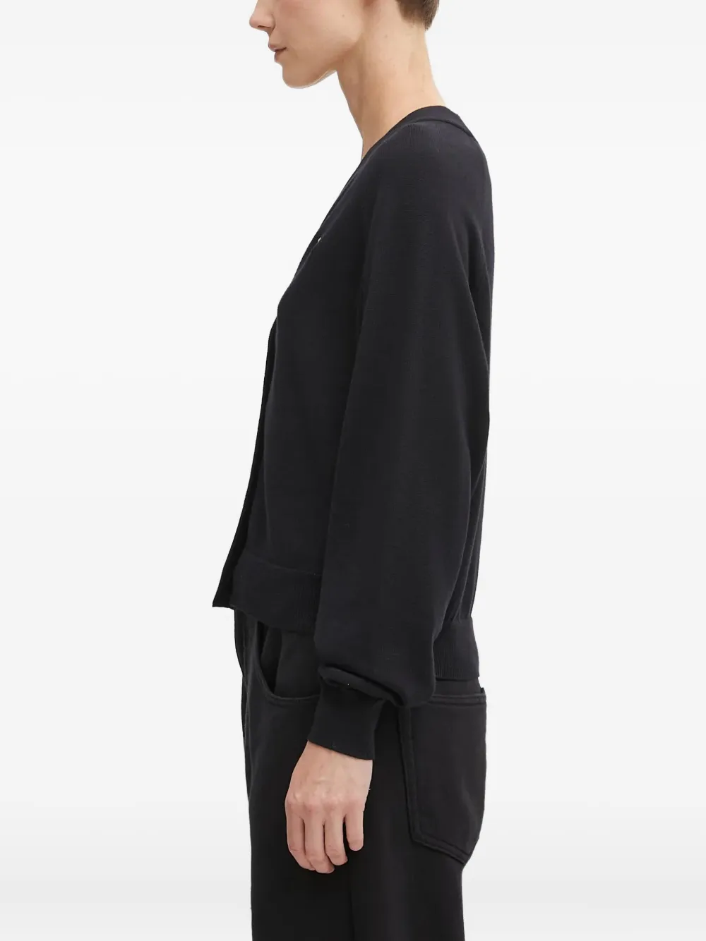 Fred Perry Logo-embroidered Cardigan In Black