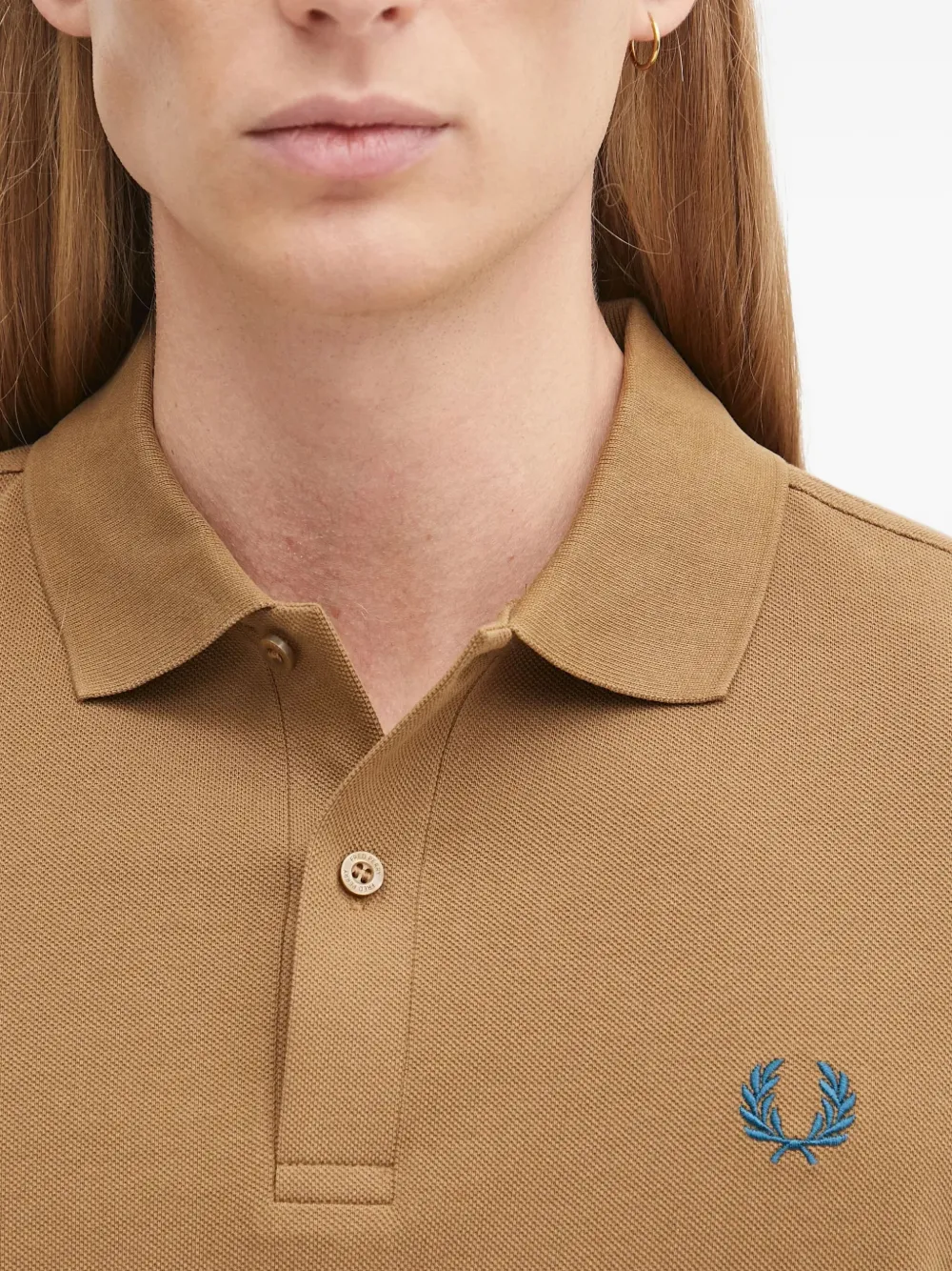 Fred Perry Logo-embroidered Polo Shirt In Burgundy