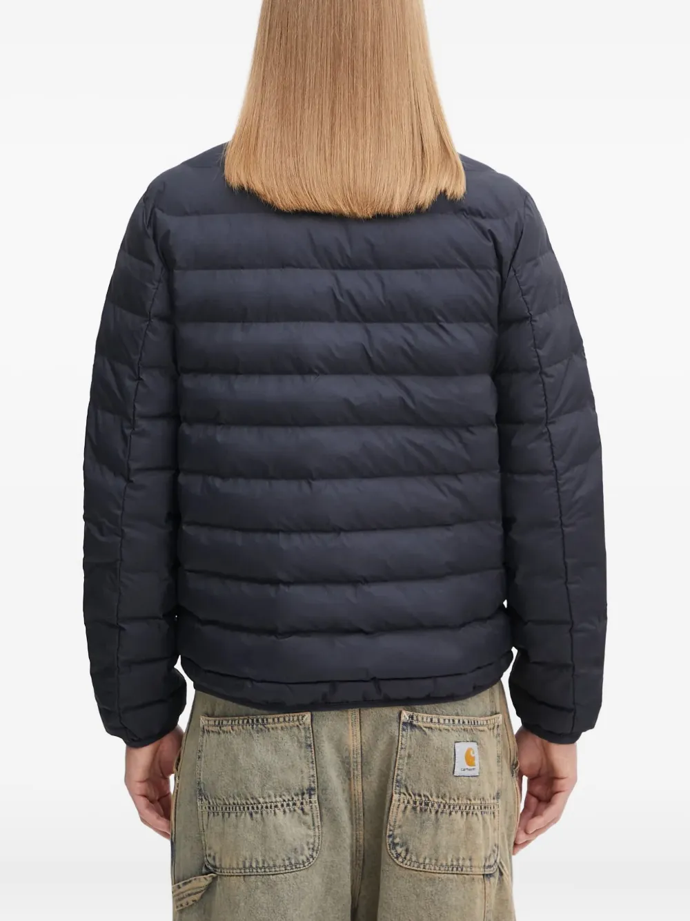 Fred Perry Gewatteerd jack met geborduurd logo Blauw