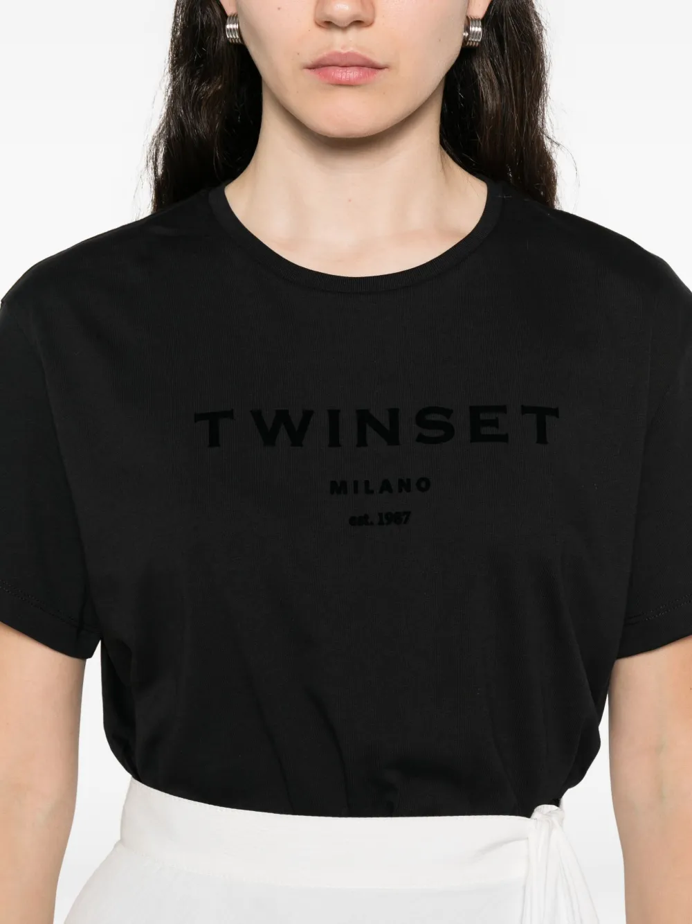 Twinset Logo-detail T-shirt In Black