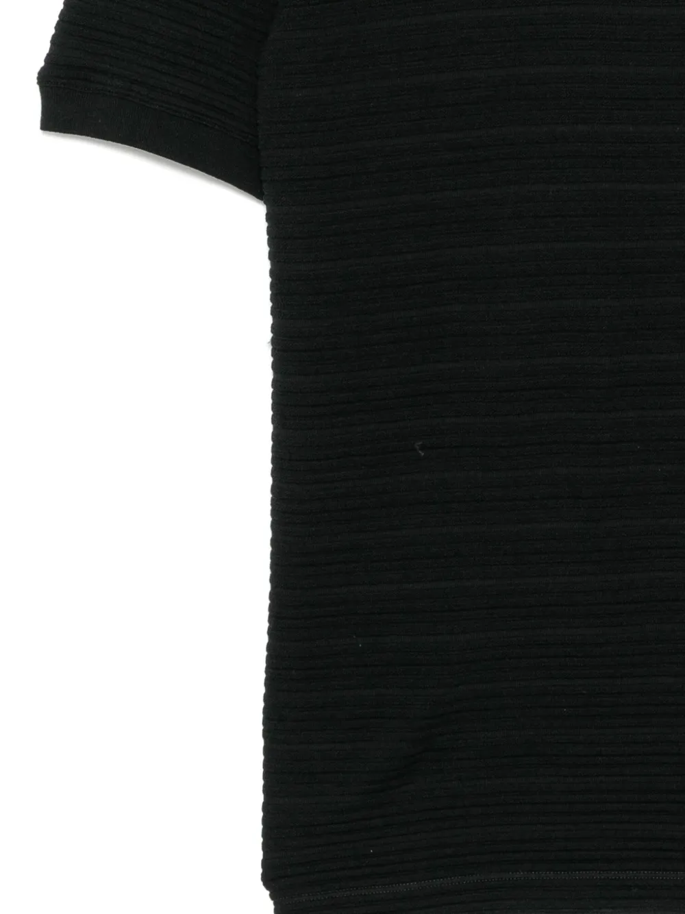 Giorgio Armani Striped Wool T-shirt In Black