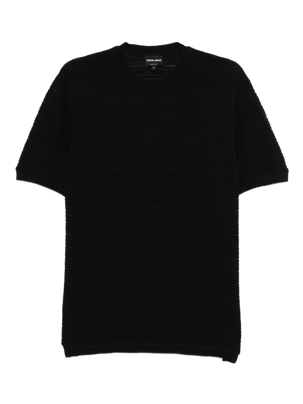 Giorgio Armani striped wool T-shirt | Black | Image 1