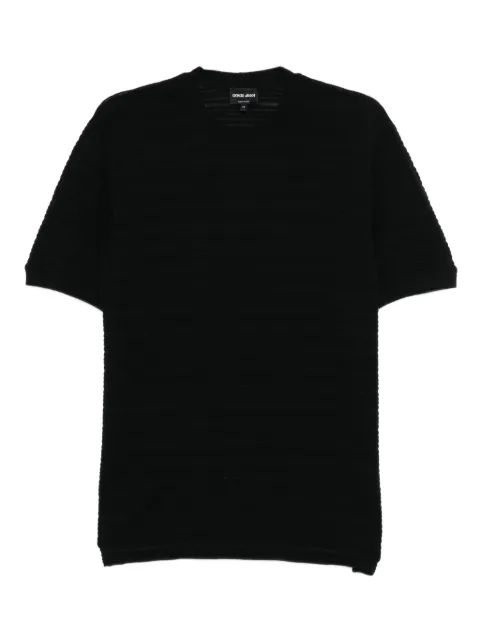 Giorgio Armani striped wool T-shirt