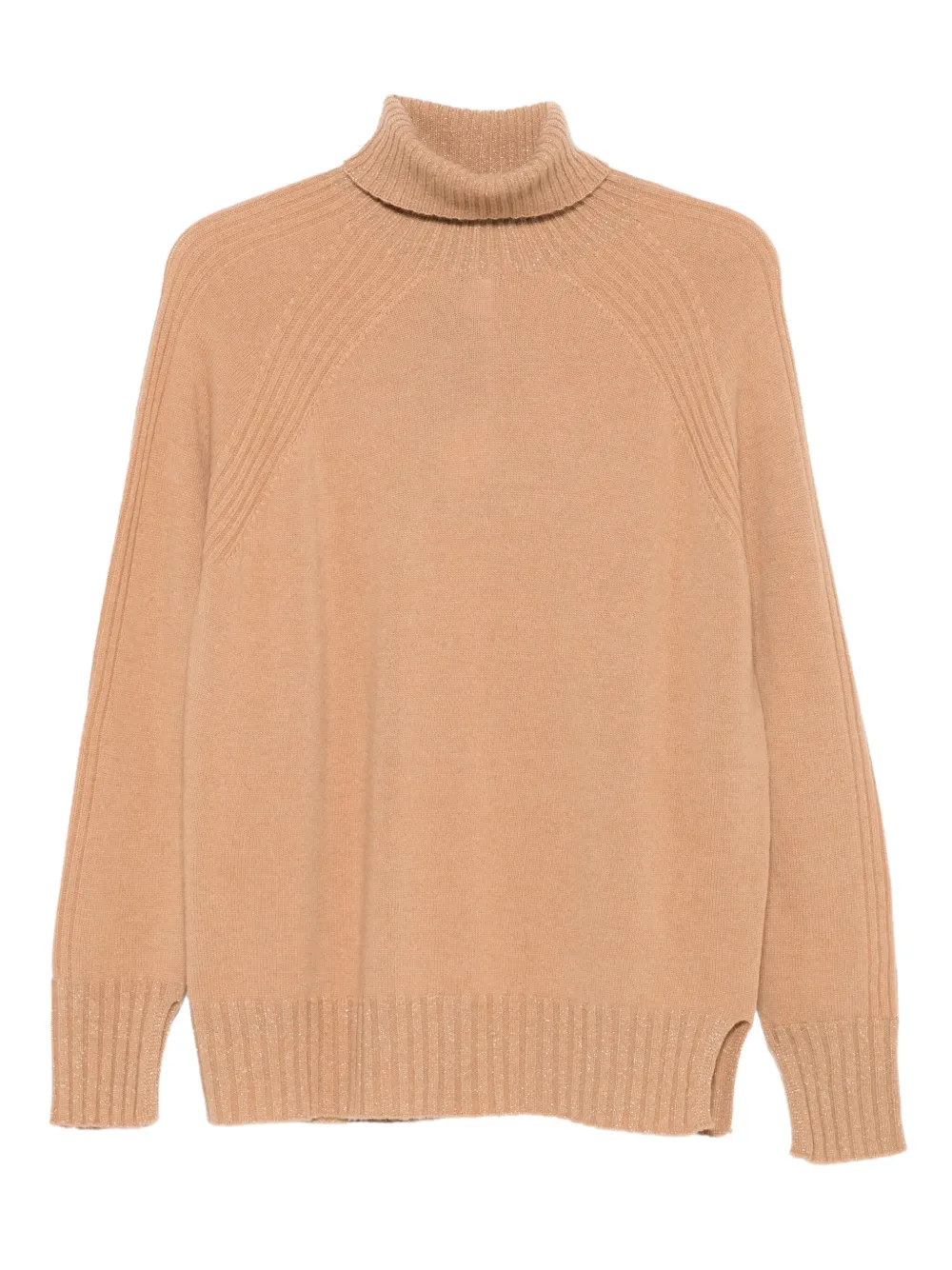 TWINSET turtleneck ribbed sweater - Toni neutri