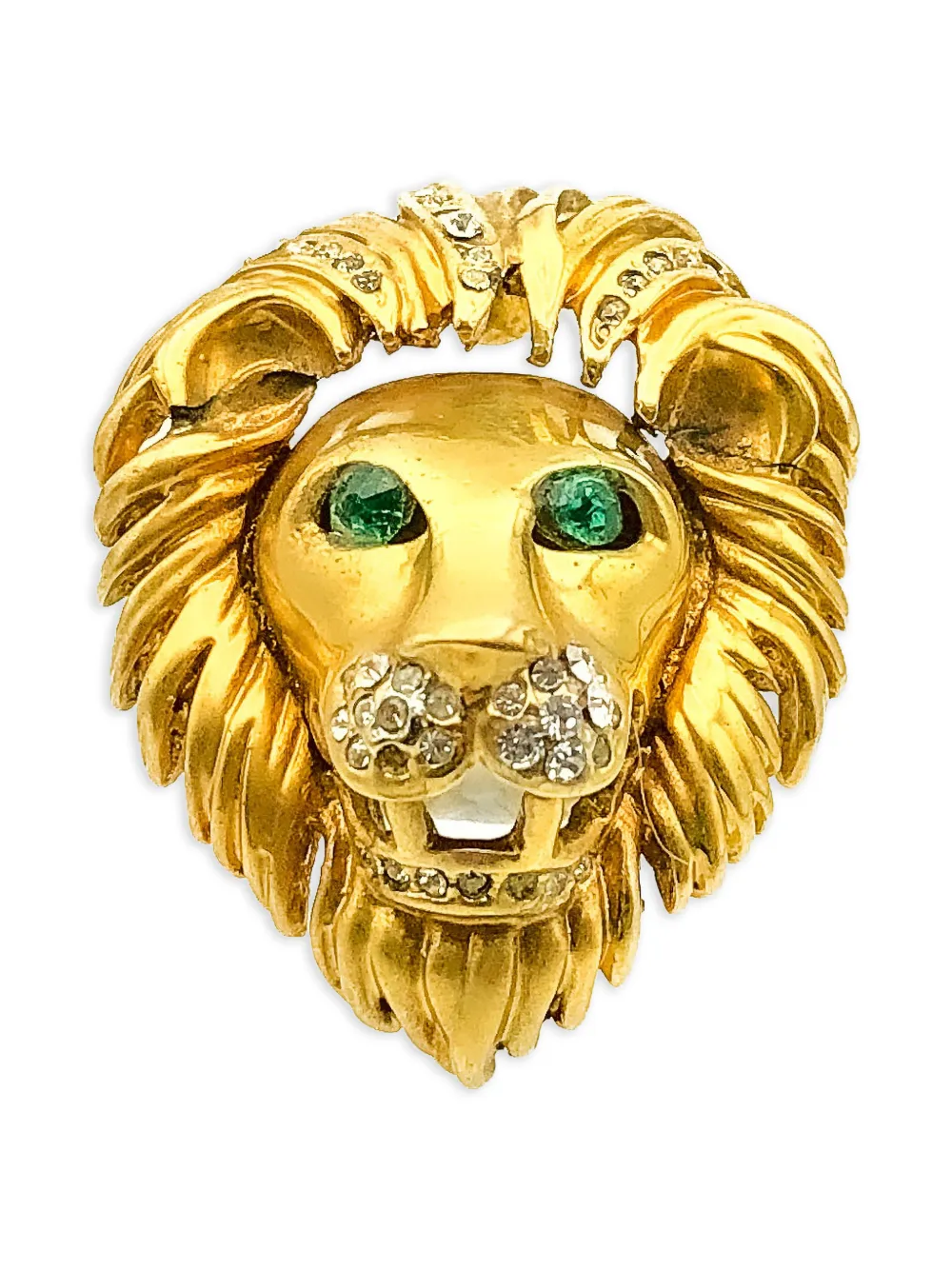 Jennifer Gibson Jewellery 1980s Statement-Ring im Löwendesign - Gold