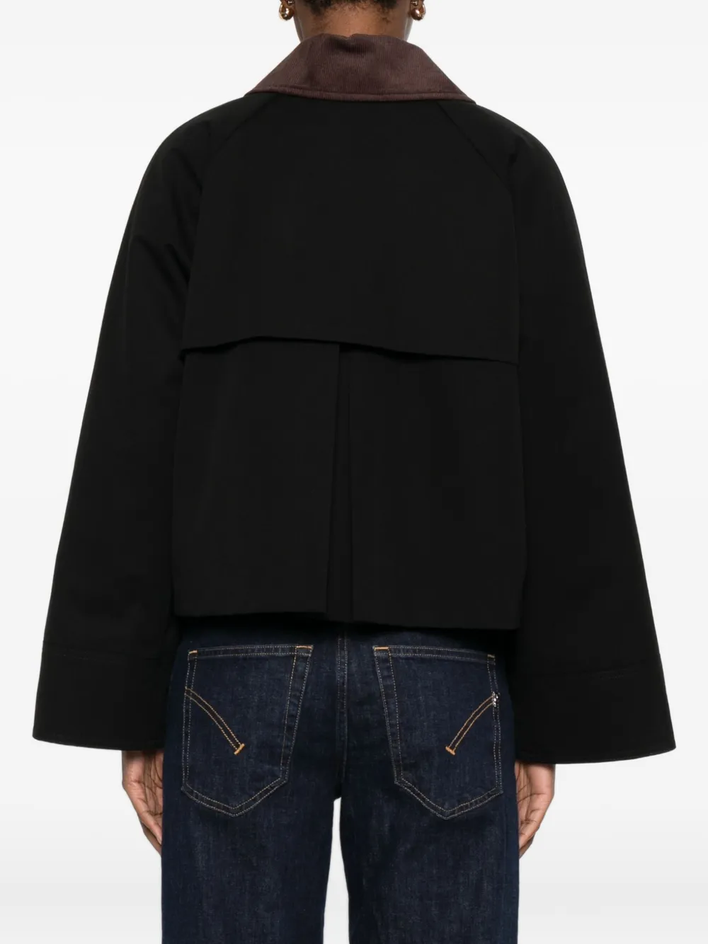 Skall Studio Corduroy-collar Jacket In Black