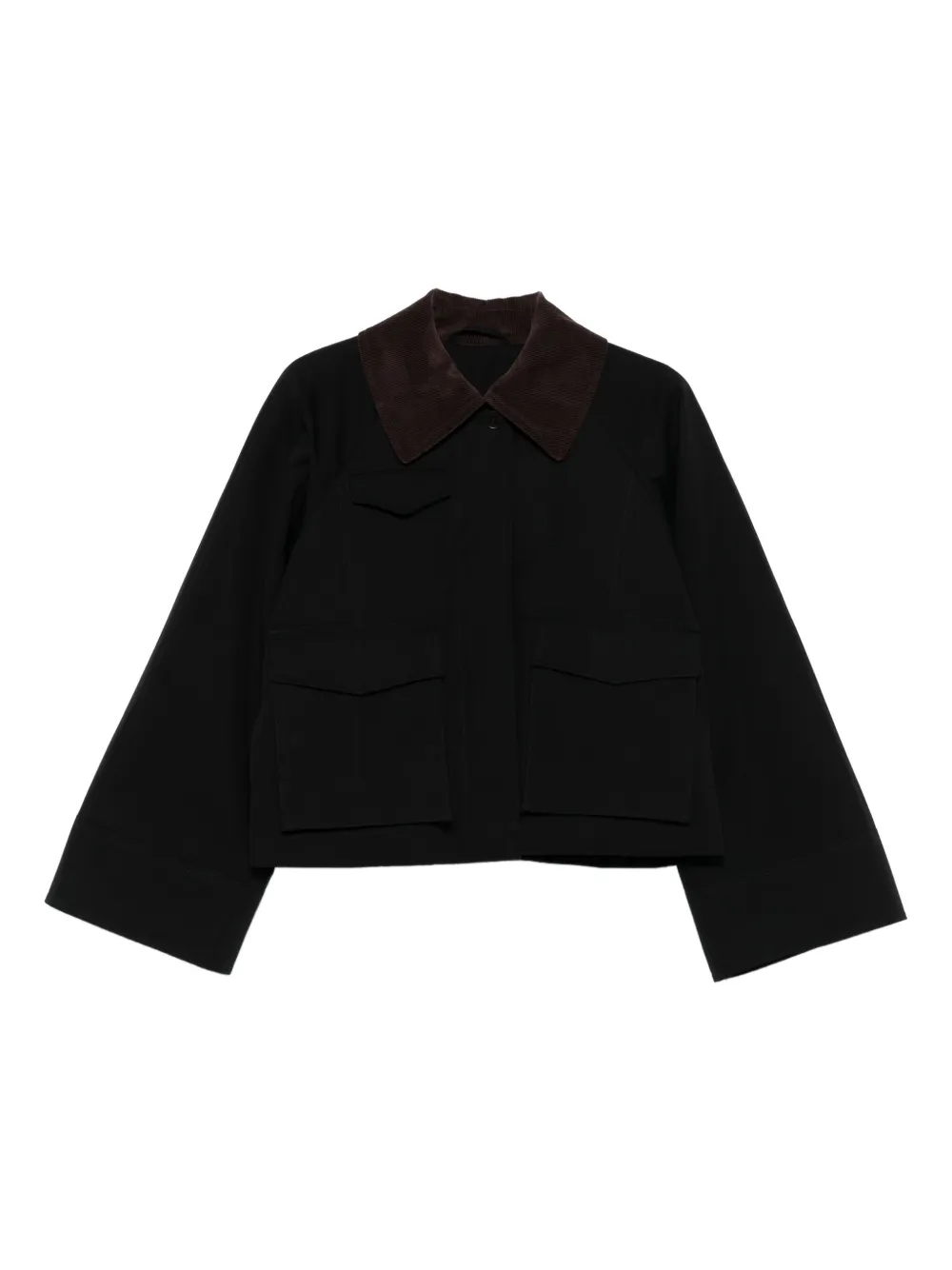 Skall Studio corduroy-collar jacket | Black | Image 1