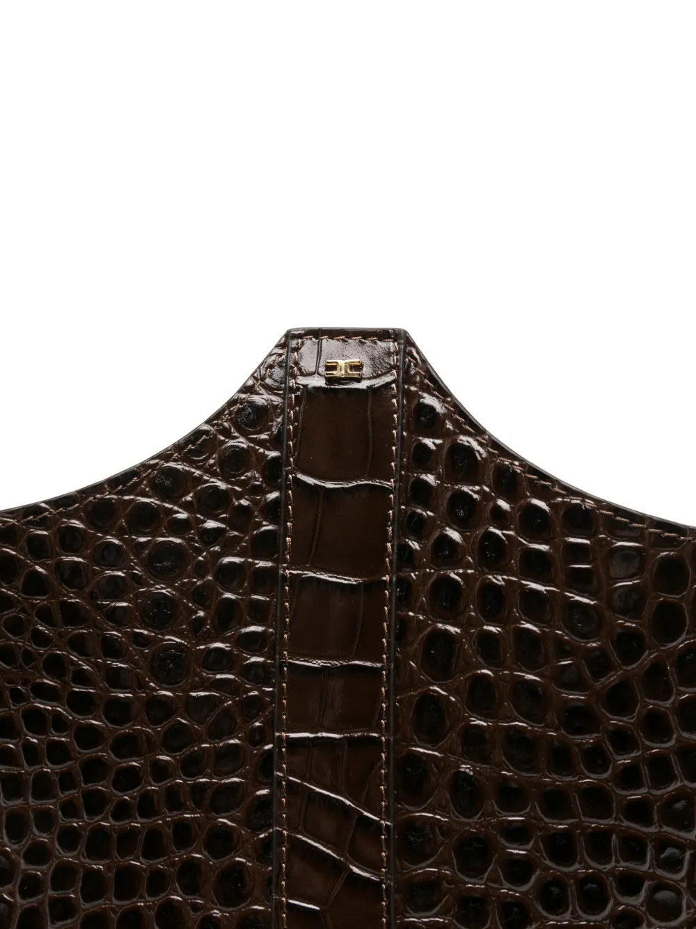 Elisabetta Franchi Crocodile-effect Lace-up Belt In Black