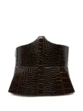 Elisabetta Franchi crocodile-effect lace-up belt - Brown