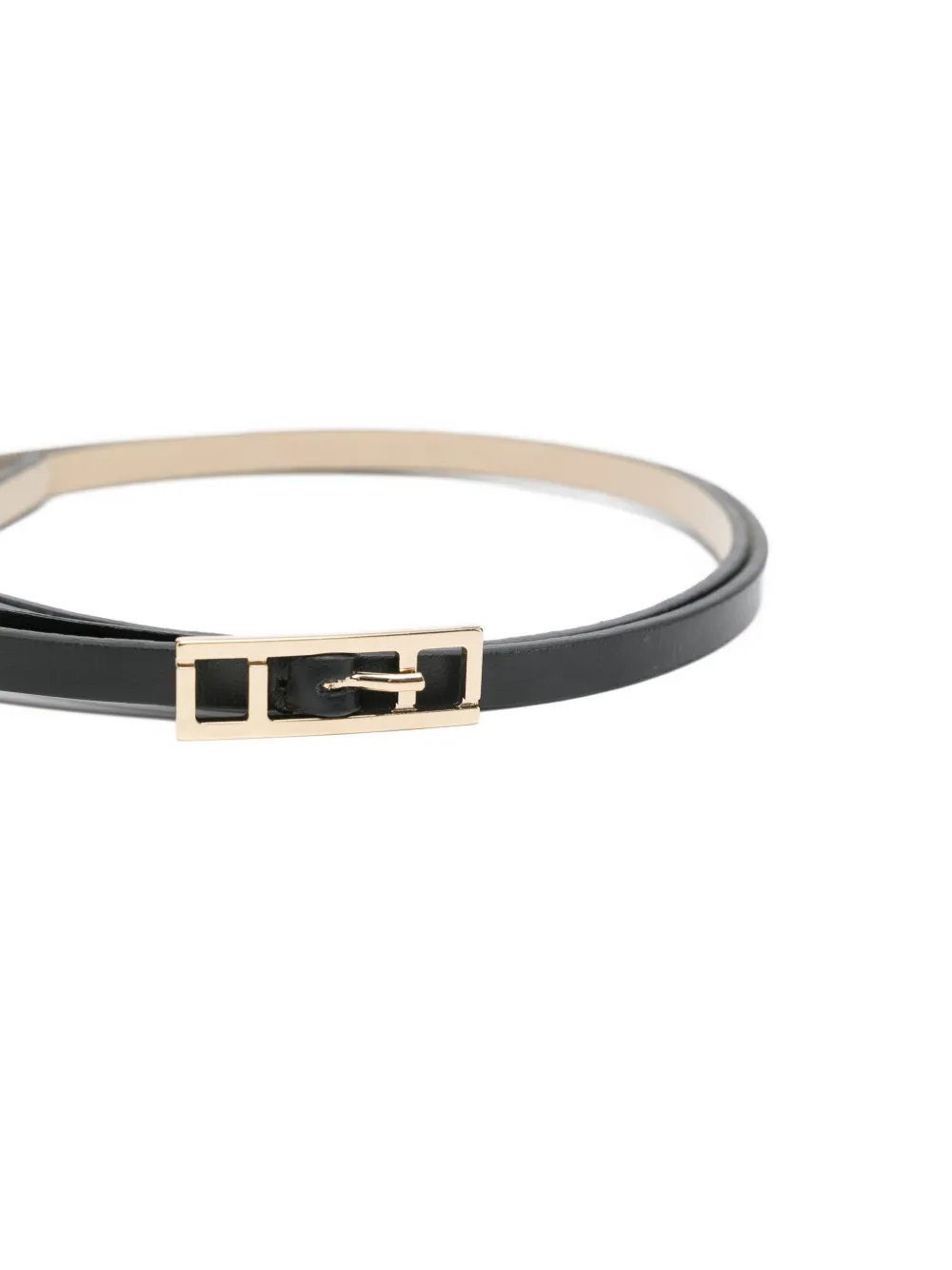 Fabiana Filippi rectangular-buckle leather belt - Zwart