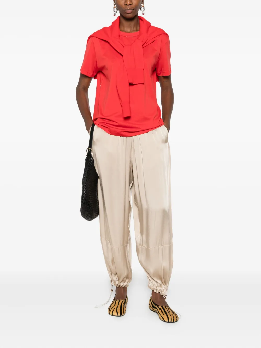 Fabiana Filippi T-shirt met ronde hals Rood