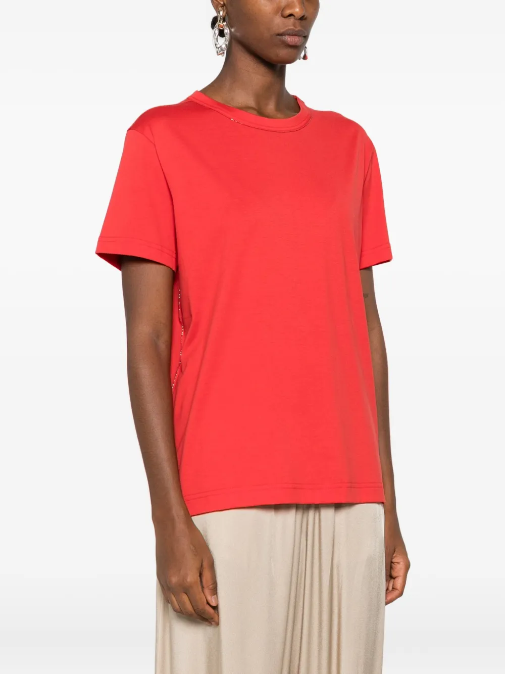 Fabiana Filippi T-shirt met ronde hals Rood