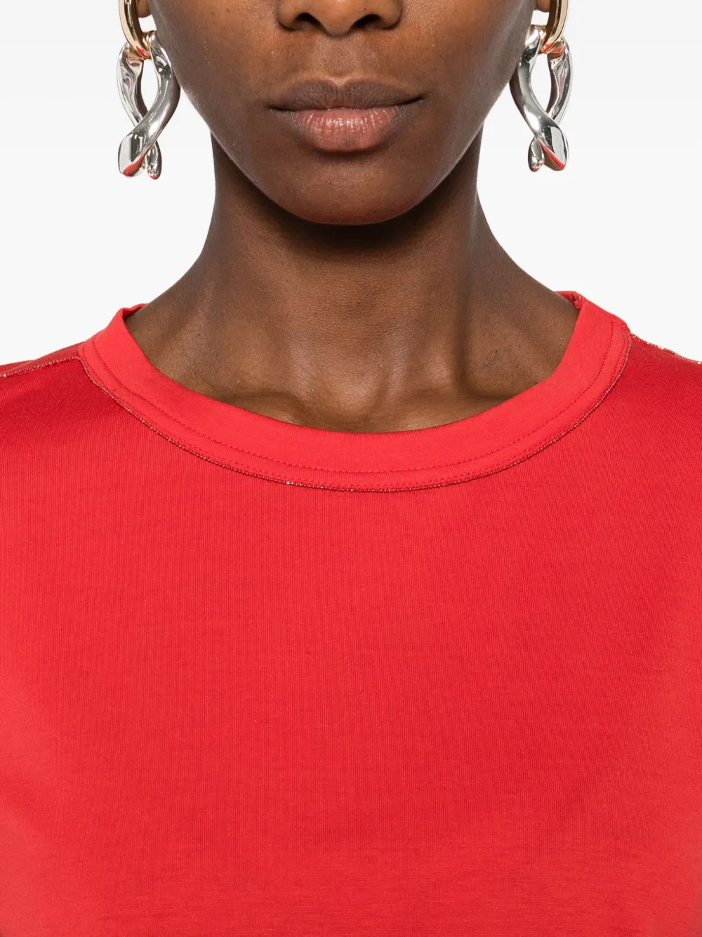 Fabiana Filippi T-shirt met ronde hals Rood