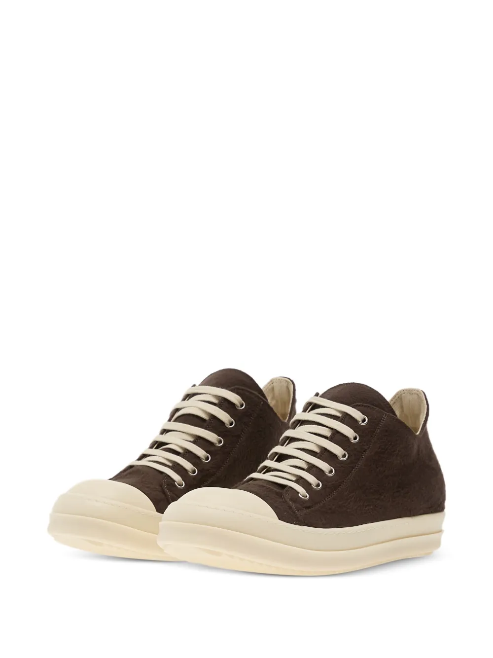 Rick Owens lace-up low-top sneakers Brown
