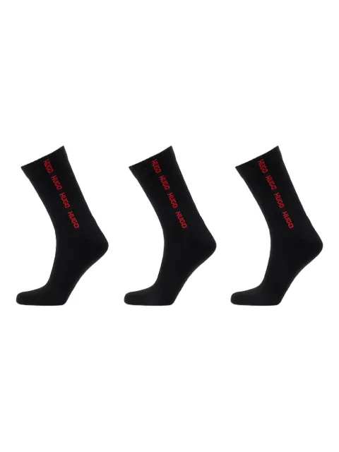 HUGO rib-tape socks (pack of three)