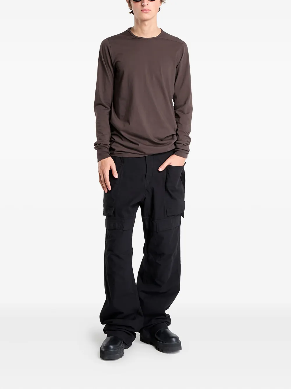 Rick Owens DRKSHDW cargo-pocket cotton trousers - Zwart