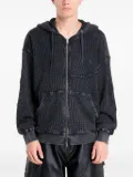 dime Premium Waffle zip hoodie - Black