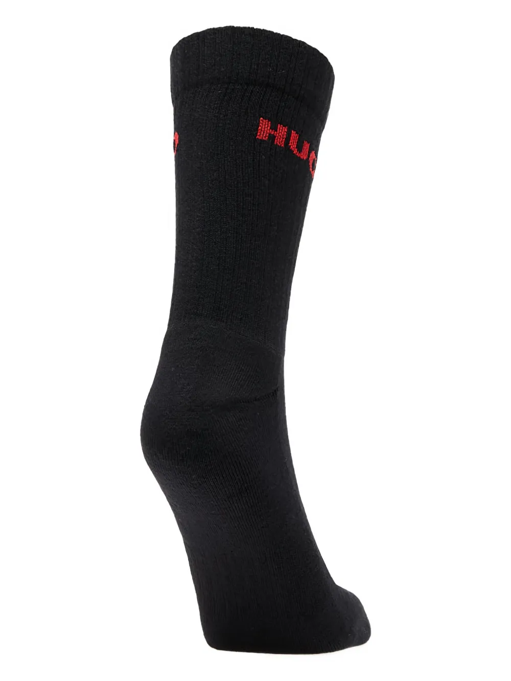 HUGO Drie paar gebreide sokken met logo Zwart