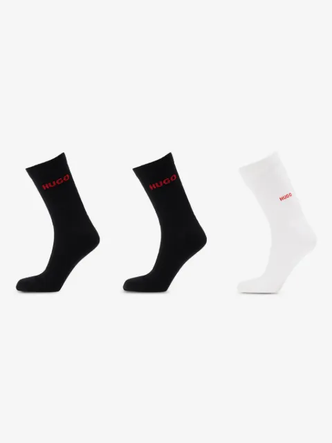 HUGO logo-knit socks (pack of three)