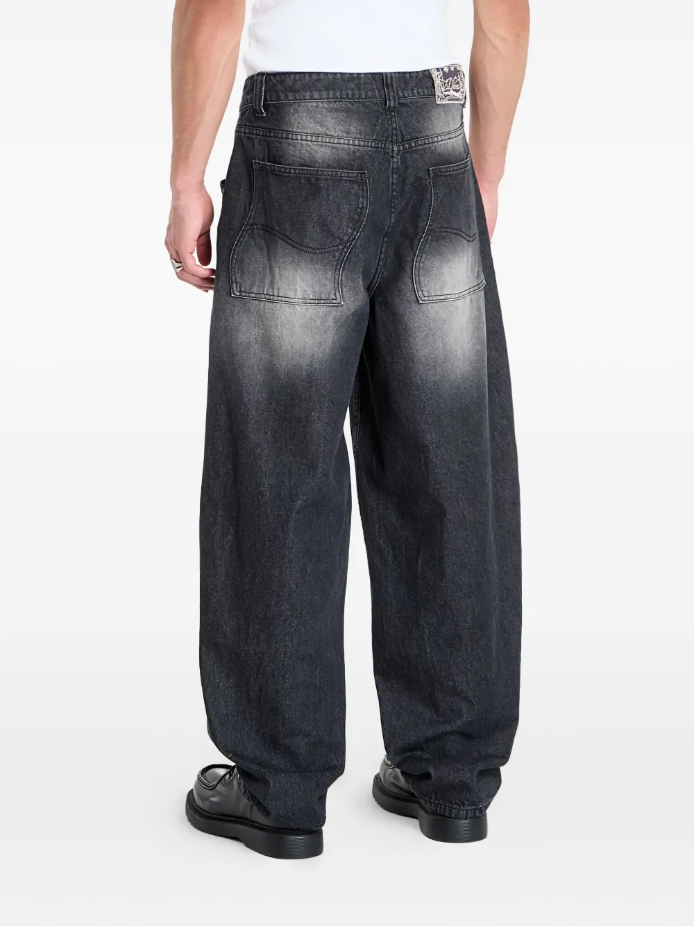dime Jeans met vervaagd effect Zwart