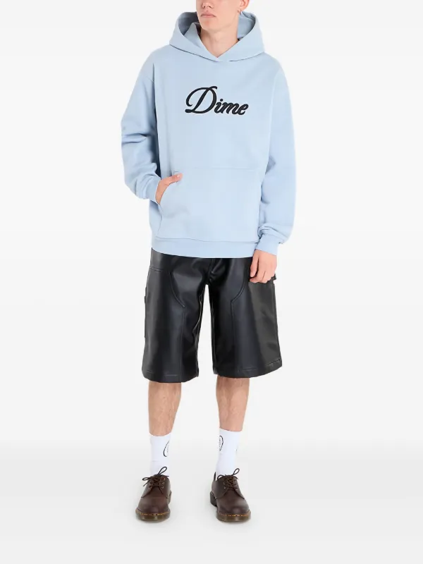 Dime パーカー ロゴ ブルー L相当 フェード スケーター ストリート Dime Classic Small Logo Hoodie / Navy Blue (ダイム パーカー