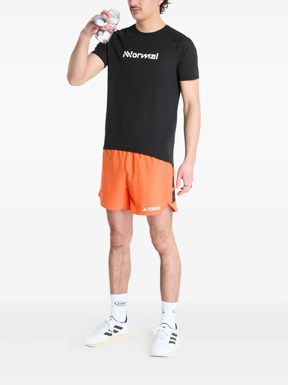 NNORMAL Race logo T-shirt - Zwart
