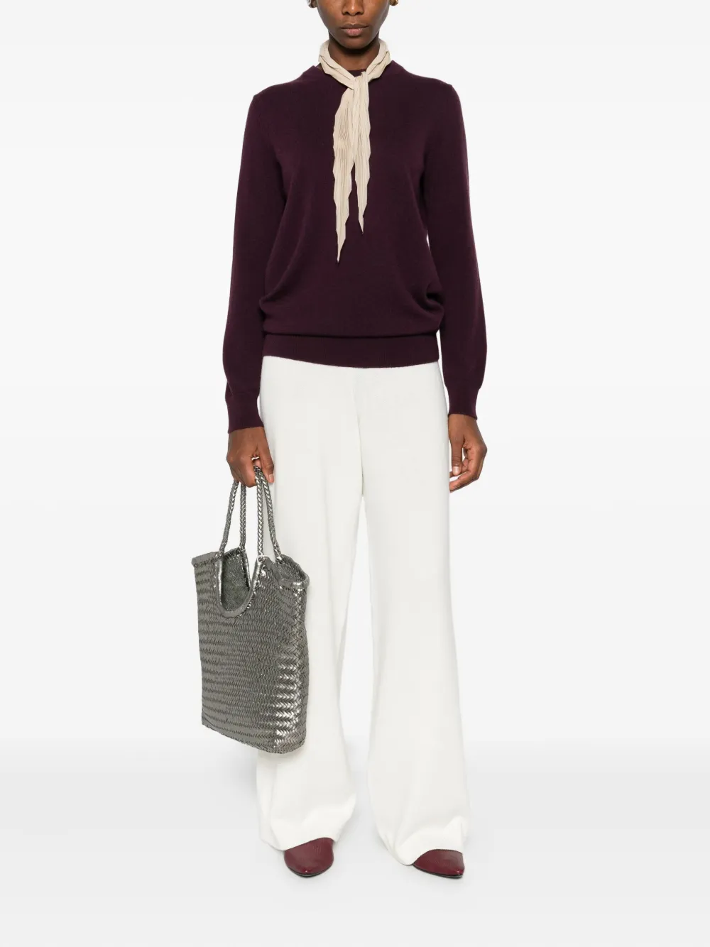 Fabiana Filippi Broek van wolblend - Wit
