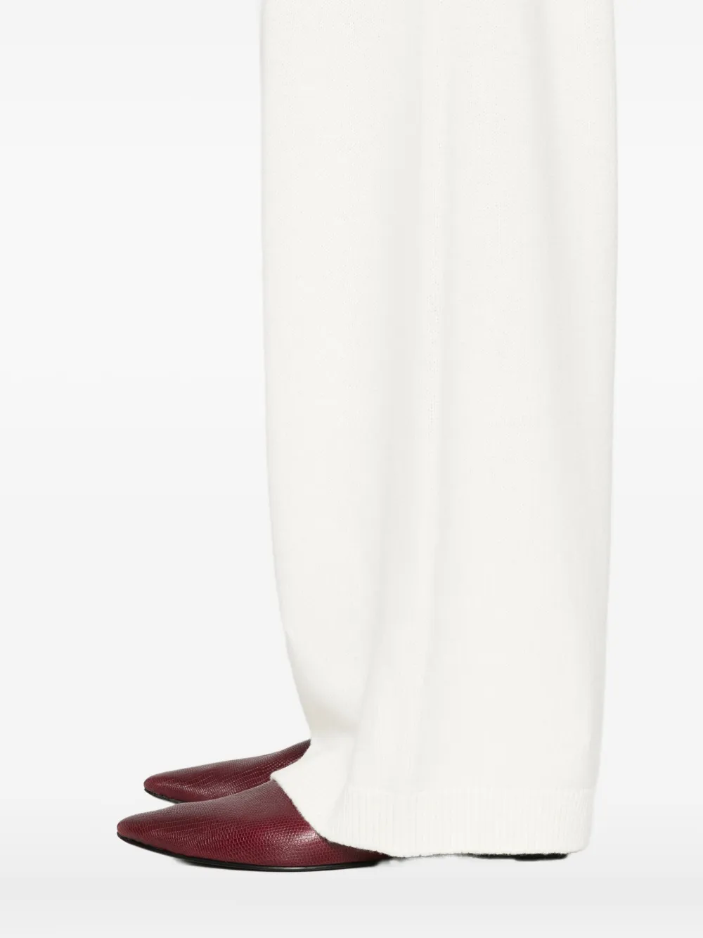 Fabiana Filippi Wide-leg Trousers With Pleated Front And Clean Waistband In White