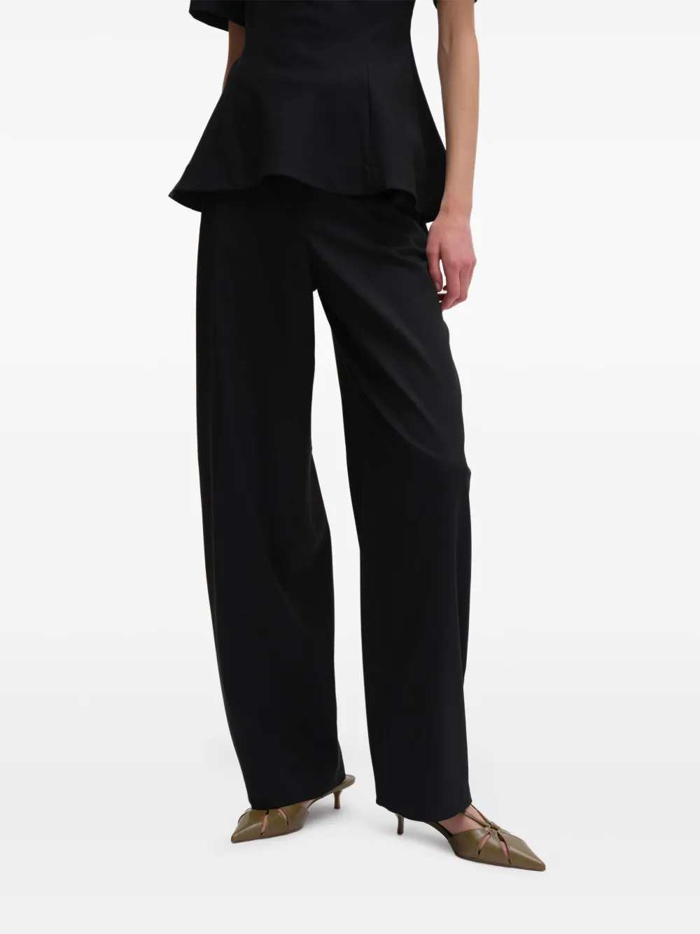 Remain Birger Christensen Cocoon Wide-leg Trousers In Black