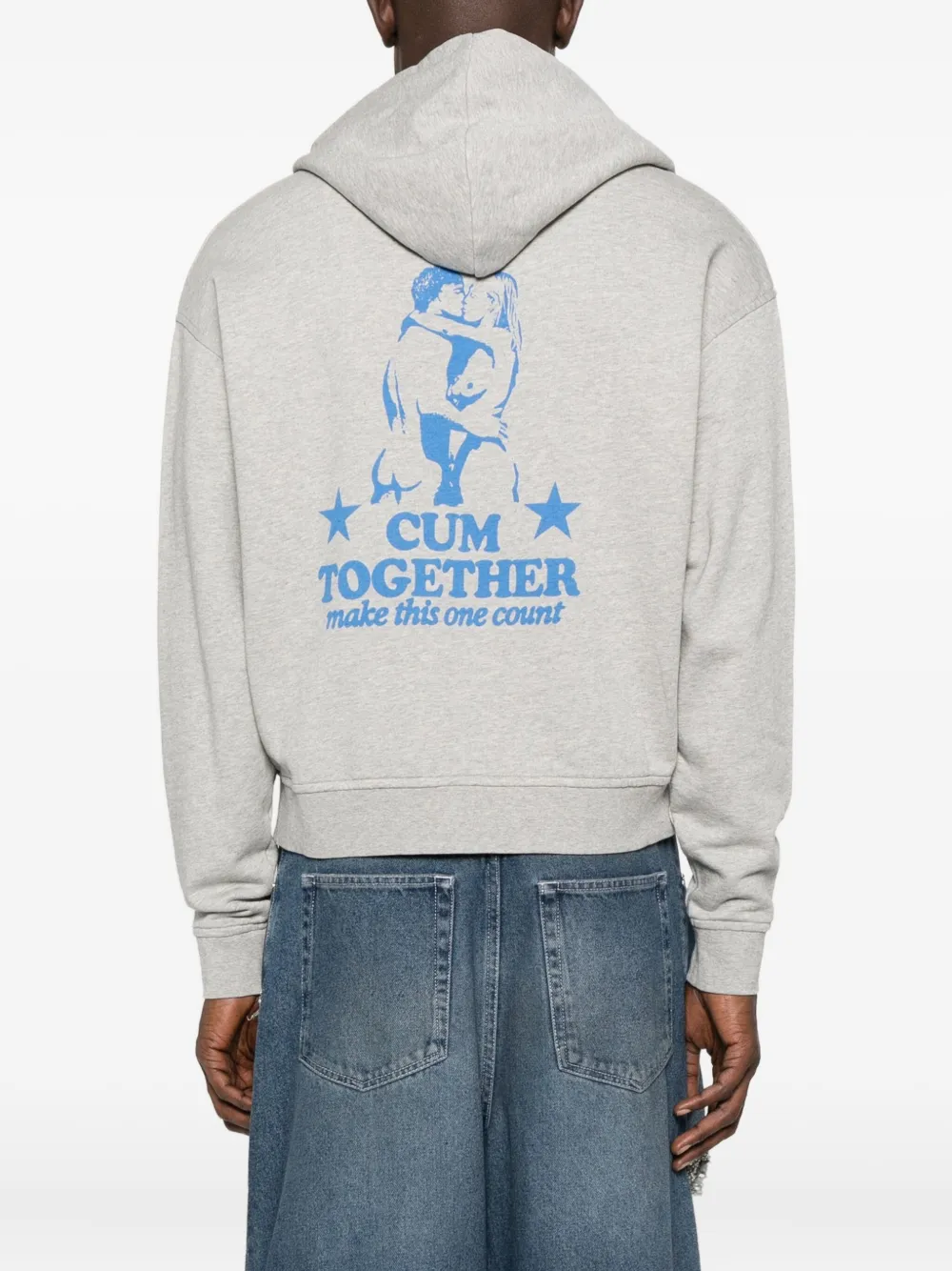 CARNE BOLLENTE Hoodie met rits Grijs