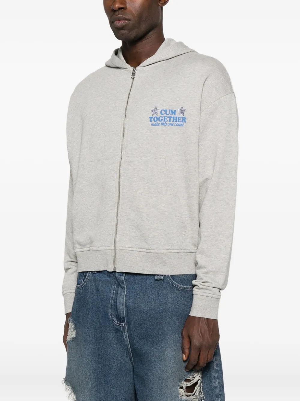 CARNE BOLLENTE zip-up Hoodie | Grey | FARFETCH
