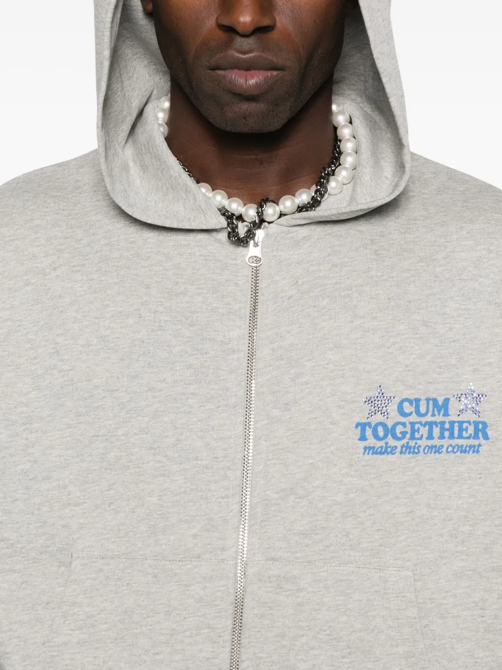 carne bollente パーカー CARNE BOLLENTE zip-up Hoodie | Grey | FARFETCH